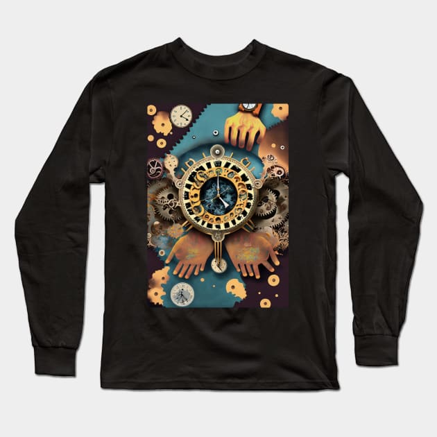 Mastering Time - A Visual Tribute to Watchmaking Long Sleeve T-Shirt by Salaar Design Hub